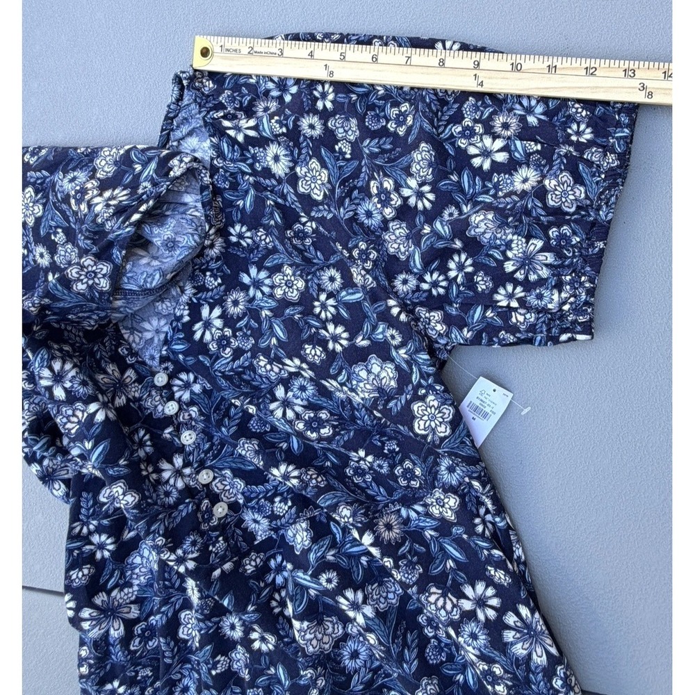 Old Navy Floral Maxi Dress Women's Medium BluePuff Sleeve Boho Cottagecore NWT - Picture 8 of 15